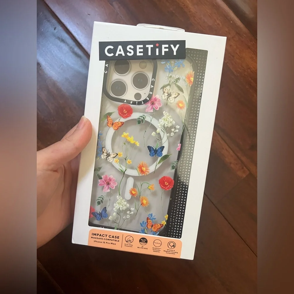 CASETiFY Impact Case with MagSafe for Apple iPhone 15 Pro Max - Floral